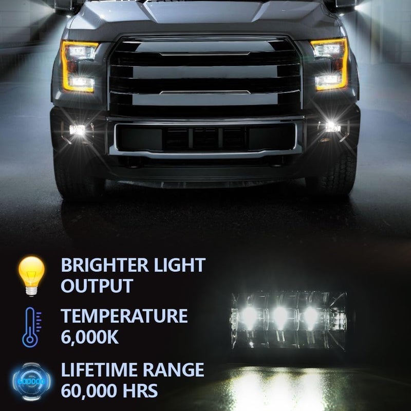 DOTCOM LED Driving Fog Lights Lamps Assembly Compatible with Ford F150 2015-2020,Fit Ford F250 F350 Super Duty 2017-2019, Driver and Passenger Side FL3Z15200B FL3Z15201B FO2593235 FO2592235 - Image 2